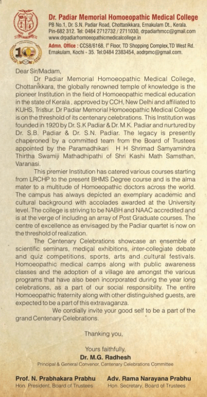 Centenary Celebrations 2020 b